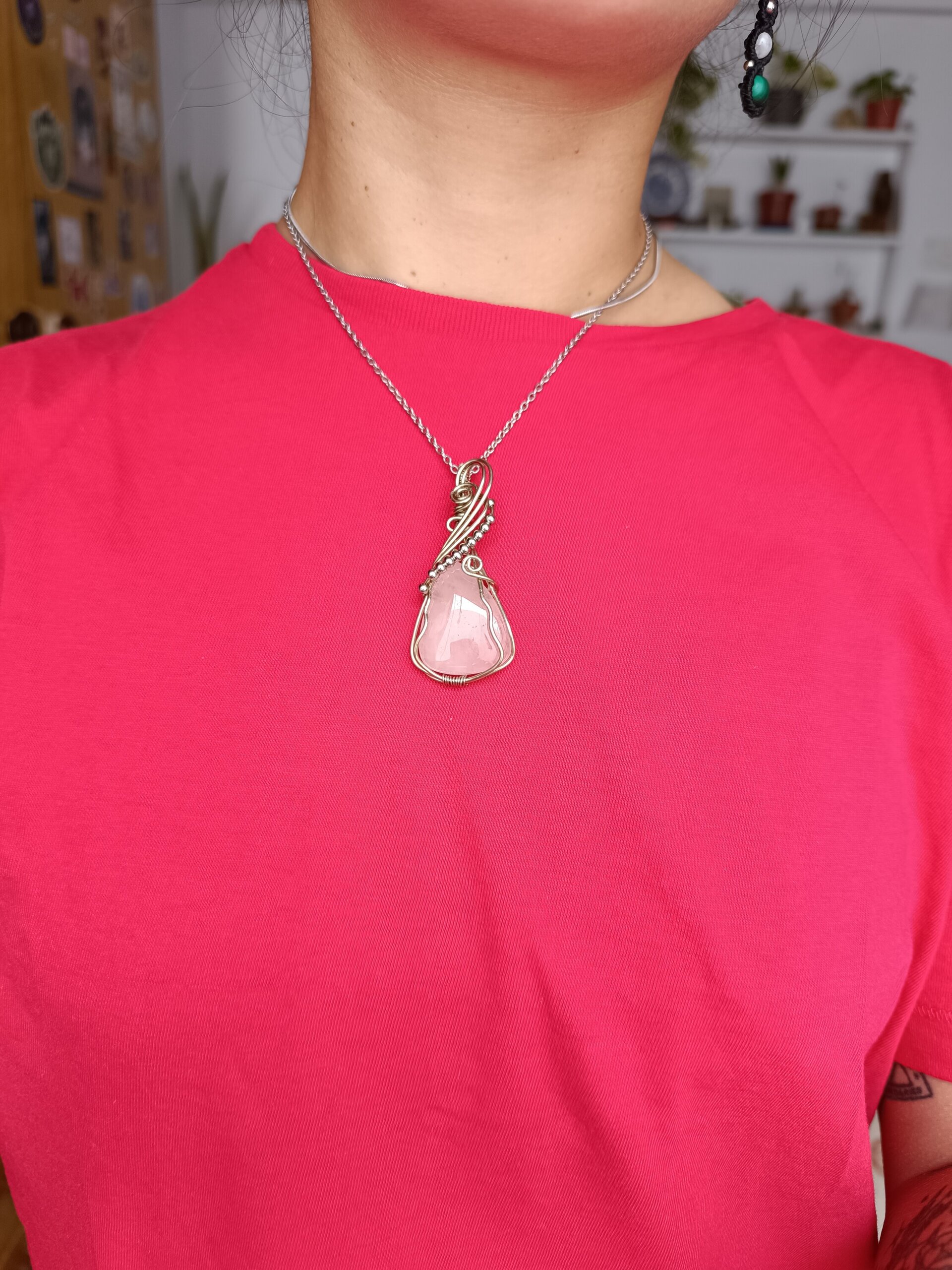 Collar de Cuarzo Rosa - 4